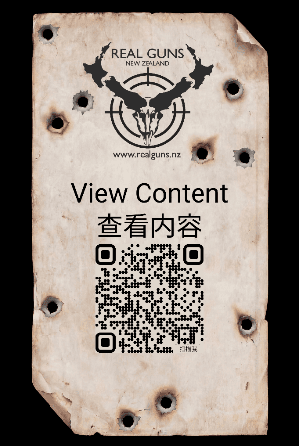 Real Guns QR poster